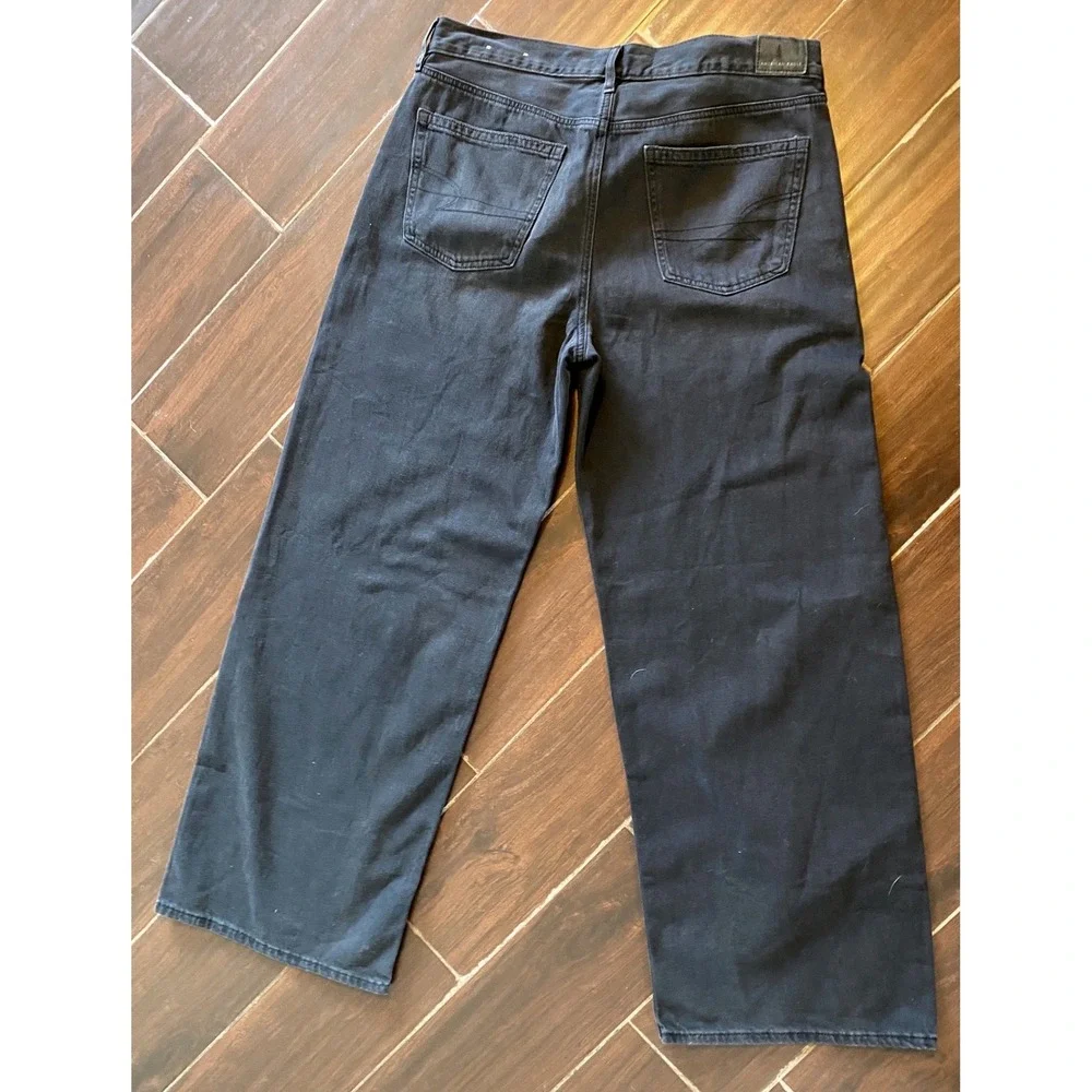 American Eagle Outfitters Women Size 12‎  Charcoal Wide Leg Crop Jeans